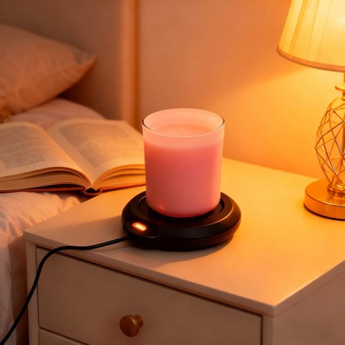 Dialan's Candle Warmer Wax Melter, Warmer Plate for Candle Jar, Wax Cubes Melter, Warmer Plate, Electric Coffee Mug Warmer, Tea or Various Beverages Warmer, for Home, Office Desk, etc(Black)