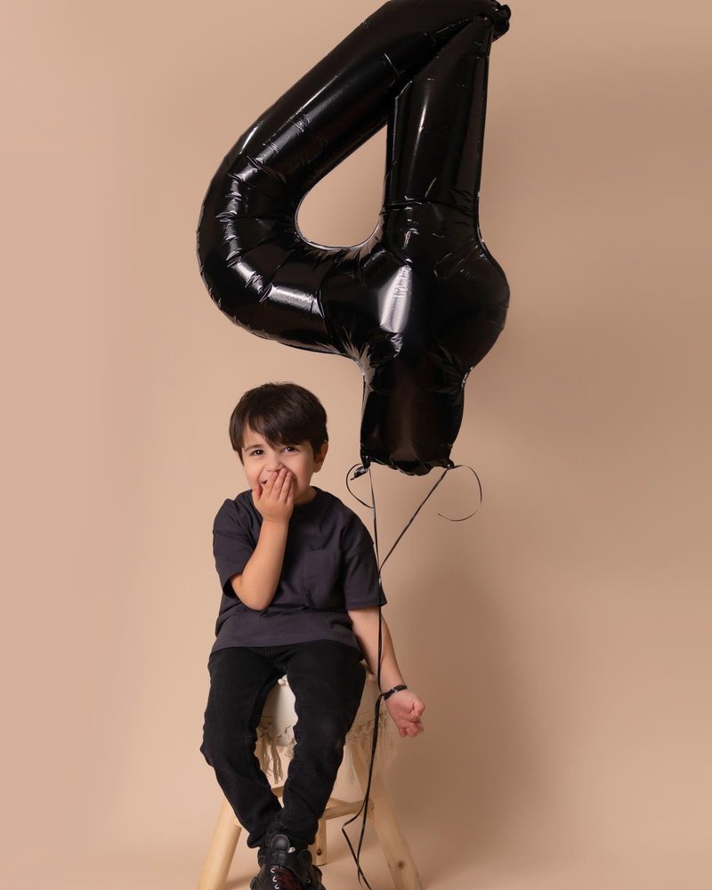 Black Number 30 Balloon 40 Inch, 30th Birthday Party Decorations for Children, Giant 30 Foil Balloon for Party Supplies