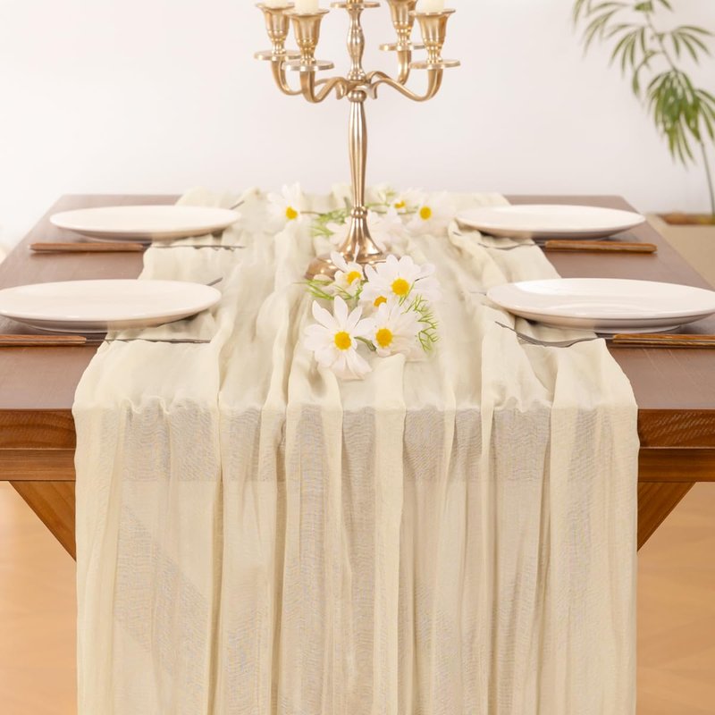 Socomi Cheesecloth Table Runner
