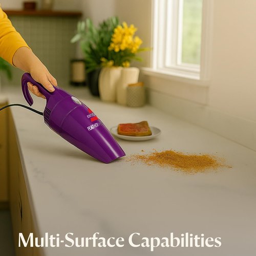 Bissell Featherweight Stick Vacuum - Lightweight Bagless Design with Crevice Tool | Purple