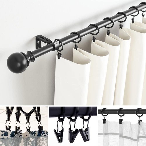 Curtain Clips, 100 Pack Metal Clips for Party Decor Hanging Photo Camping Tents Arts Crafts Display, Black