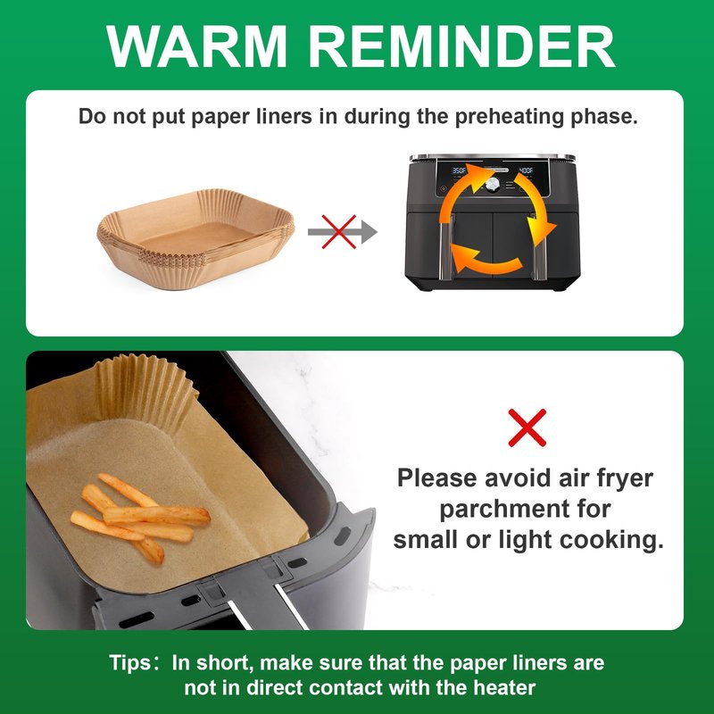 Air Fryer Liners Disposable Compatible with Ninja DZ071 Foodi 7-QT/Instant 9 QT DualZone FlexBasket Air Fryer, 150 Pcs Unbleached Parchment Paper, Accessories for Ninja Foodi Air Fryer