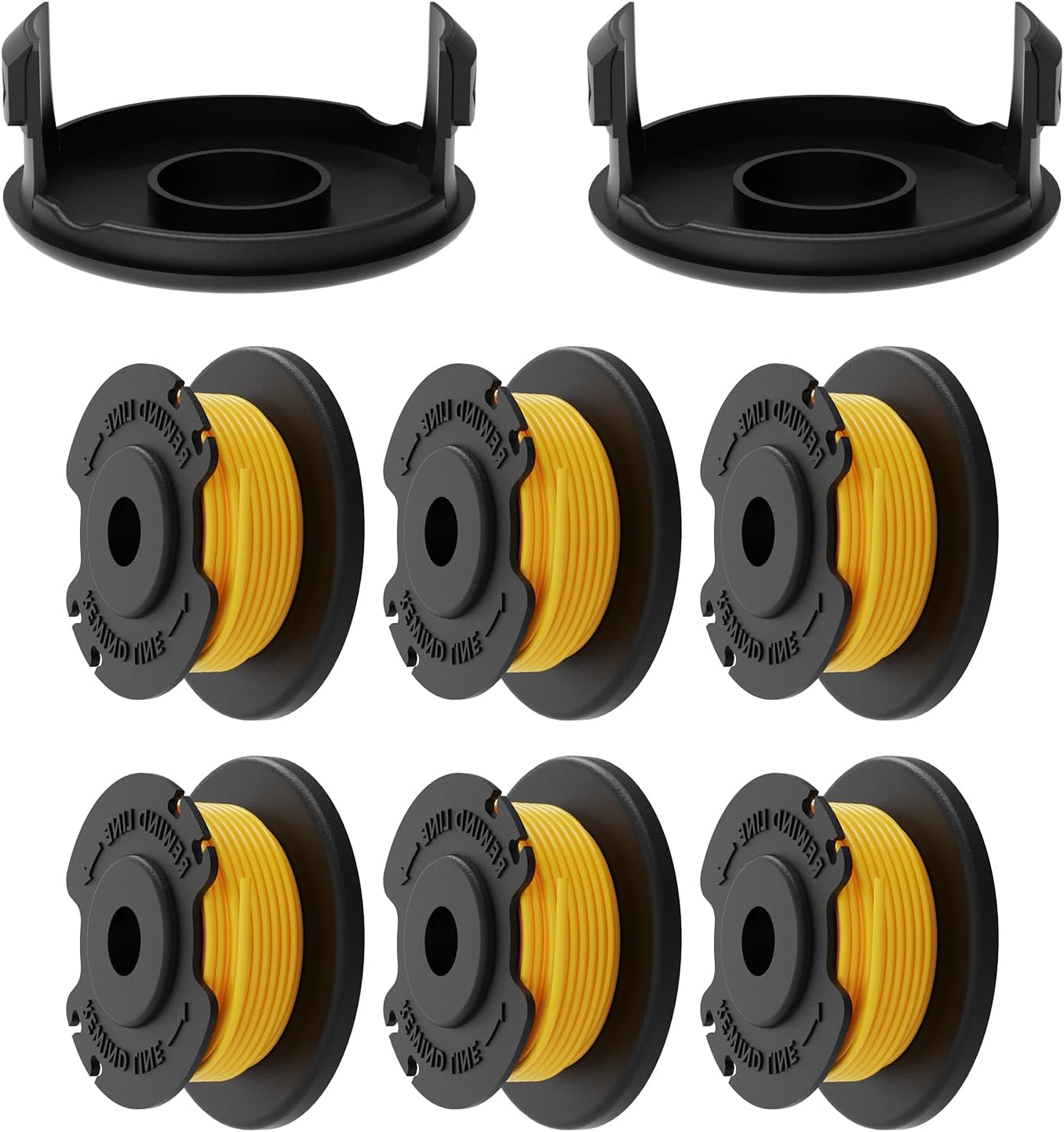 Skiennix 8-Pack Replacement Spools - 0.063-Inch Diameter String Trimmer Line for Professional Use