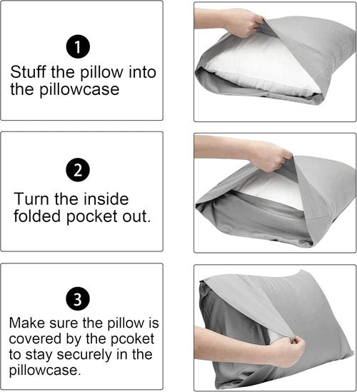 FLXXIE Pillow Cases - Soft Microfiber Queen Pillow Covers | Wrinkle Resistant, 2-Piece Set, 20x30, Orange