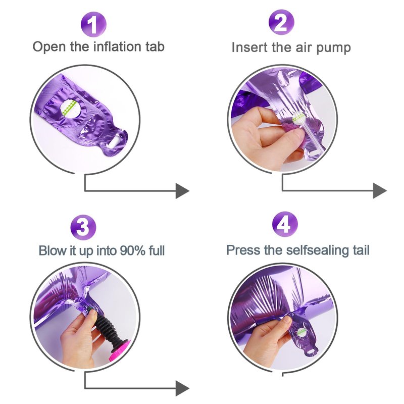 Purple Number 6 Balloon 40 Inch, 6th Birthday Party Decorations for Children, Giant 6 Foil Balloon for Party Supplies