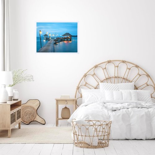 JCJMY 17x22 Picture Frame - White Wall Mount Frame for Horizontal or Vertical Display | Shatter-Resistant Plexiglass