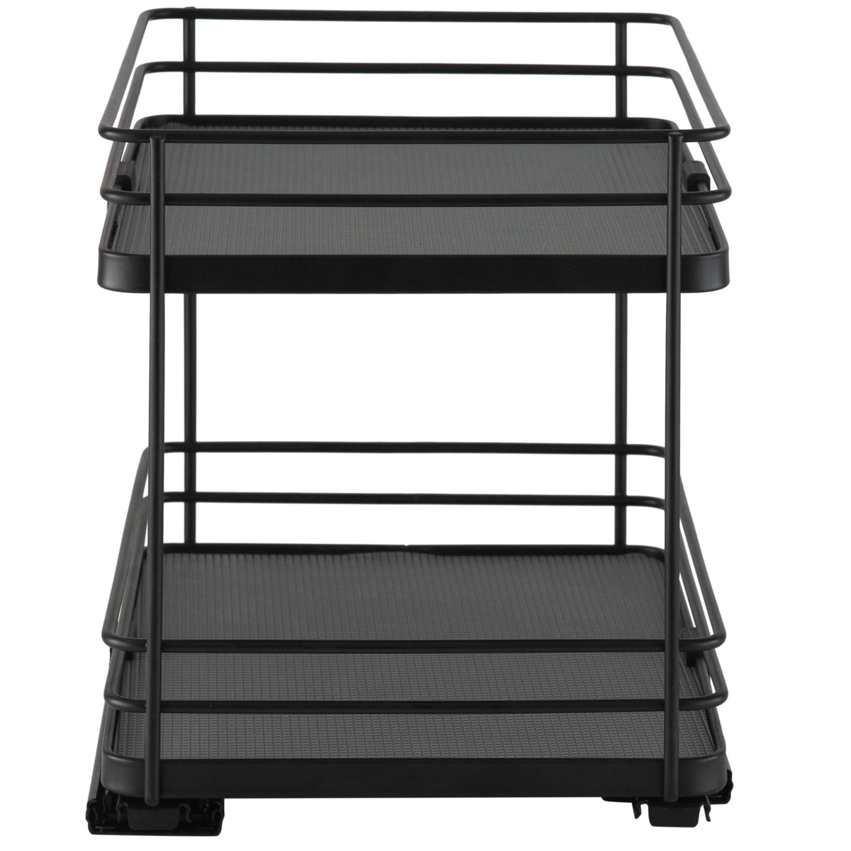 Organize It All Slide Out Shelf Organizer| Dimensions: 8"x 10.2"x 9"| Space Saver | Easy Glide Mechanism | Black.