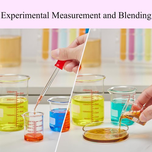High Borosilicate Glass Measuring Cup-V-Shaped Spout,Glass Measuring Beaker for Kitchen or Restaurant, Easy to Read, 30 ML (1 Oz)-Pack of 2
