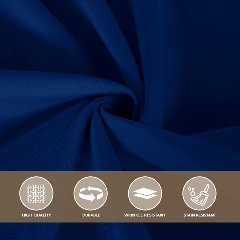 sancua Navy Blue Tablecloths for 6 Foot Rectangle Tables, 8 Pack - Washable Polyester Fabric Table Cloth for Wedding Party, Birthday, Banquet Reception, 54x108 Inch