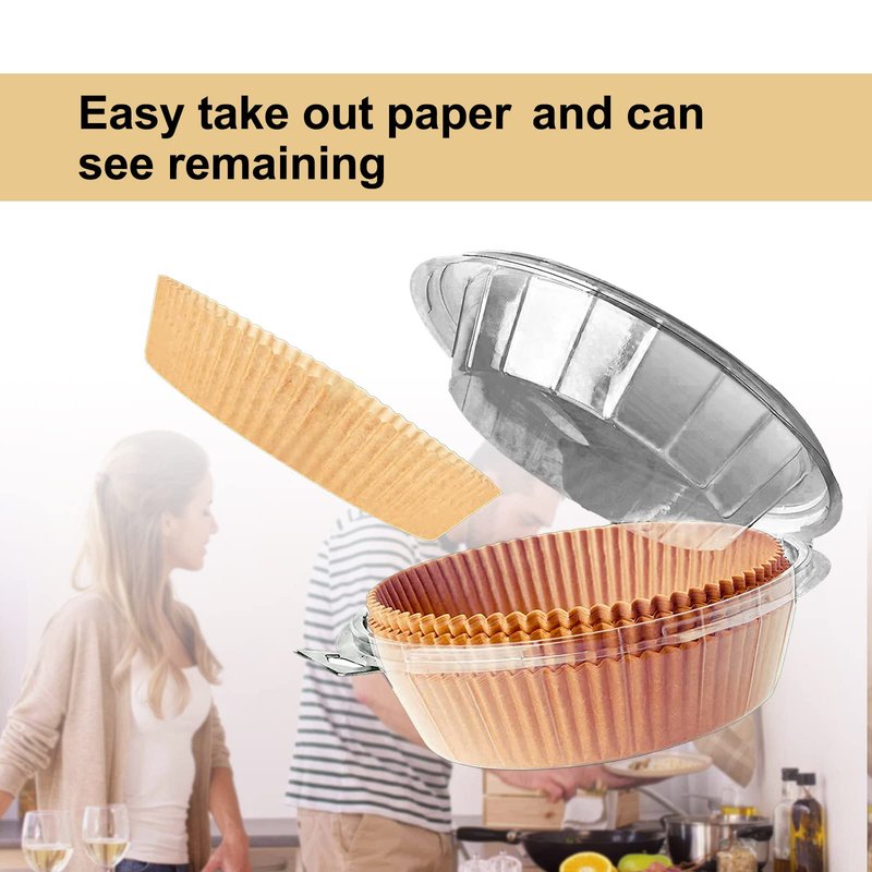 Ninja Power XL Gourmia Air Fryer Disposable Paper Liners - 200pcs, 9 Inch Round Parchment Liners for 4/5/6 qt Air Fryers, Baking Paper for Oven & Microwave