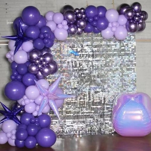HILAVO Purple Mixed Balloons, 60 PCS 12inch Lavender Balloons Metallic Purple Confetti Latex Balloon for Girls Women Birthday Baby Shower Bridal Shower Wedding Party Decorations
