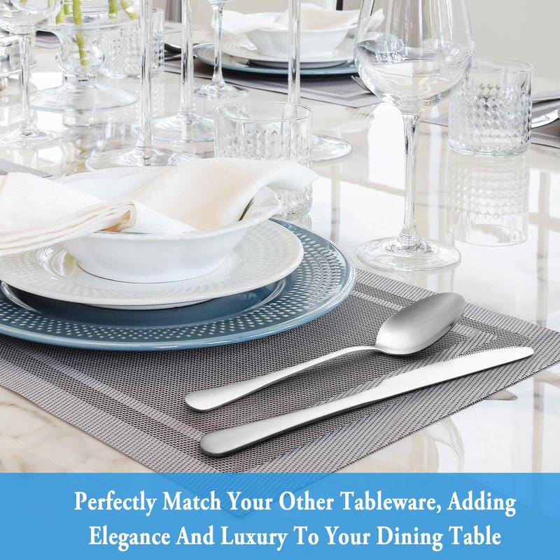 Teaspoon Set,16 Piece 6.7" Spoons Silverware, Premium Food Grade Stainless Steel Tea Spoons, Durable Small Spoon, Good Teaspoons, Kitchen Dessert Spoon Set, Mirror Finish & Dishwasher Safe