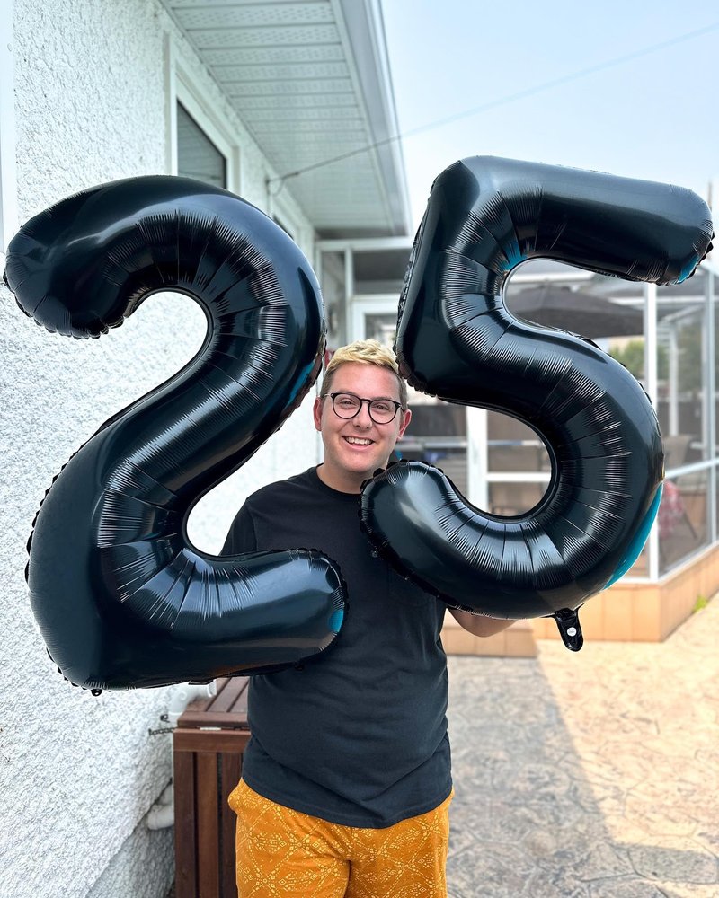 Black Number 16 Balloon 40 inch, 16 Number Balloons, 16th Black Birthday Decorations, 16 Year Old Girls Boys Party Supplies