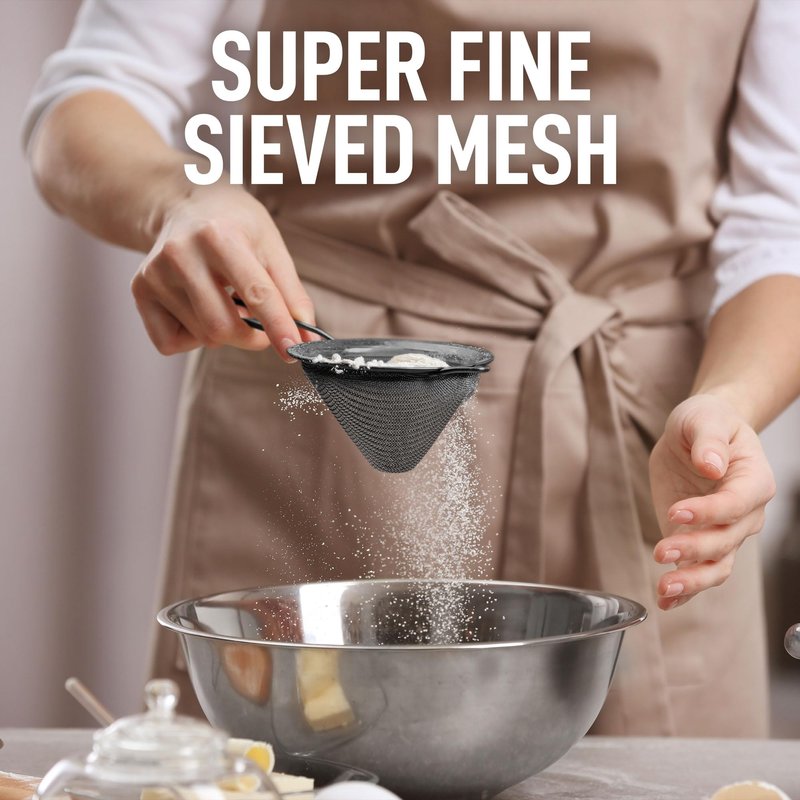 Zulay Stainless Steel Small Strainer - Effective Cone Shaped Cocktail Strainer For Cocktails, Tea Herbs, Coffee & Drinks - Fine Mesh Strainer That Is Rust Proof & Great As A Tea Strainer (Gold)