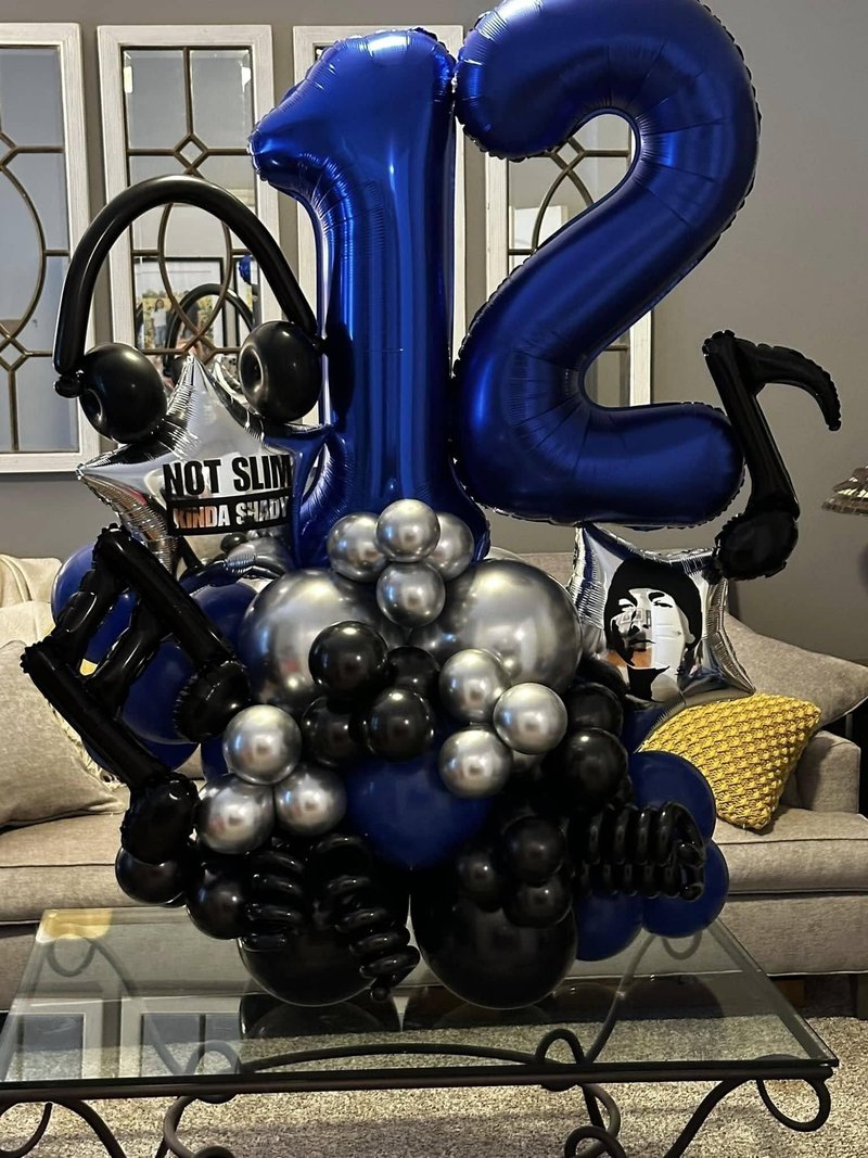 Night Blue Number 8 Balloon 40 Inch, 8th Birthday Party Decorations for Children, Giant 8 Foil Balloon for Party Supplies