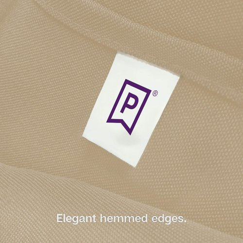 Gee Di Moda Rectangle Tablecloth - 60 x 84 Inch Beige Table Cloth for 5 Foot Rectangle Tables - Heavy Duty Washable Fabric - for Holiday Party, Dinner, Weddings, Baby Shower & Events