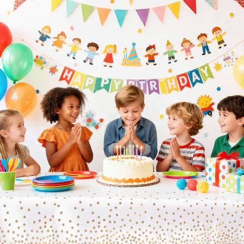 hapray 4 Pack Plastic Tablecloths for Rectangle Tables, Waterproof Disposable Party Table Cloths with Gold Dot, Rectangular Table Covers for Decorations, Baby Shower, Birthday, Wedding, New Year
