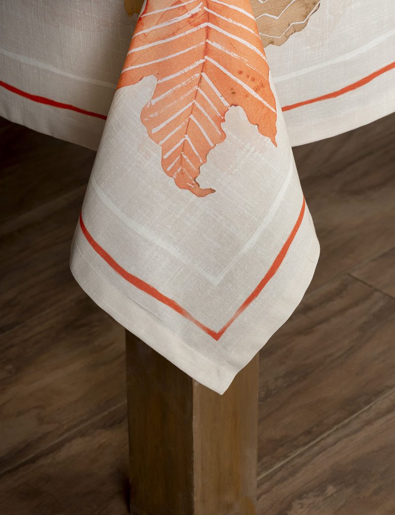 Maison d' Hermine Table Cloth Square Table 100% Cotton 60 x 60 Inches Fall Tablecloth Reusable Everyday Use for Thanksgiving Christmas Decorations Dining Farmhouse Party (Colours of Autumn)