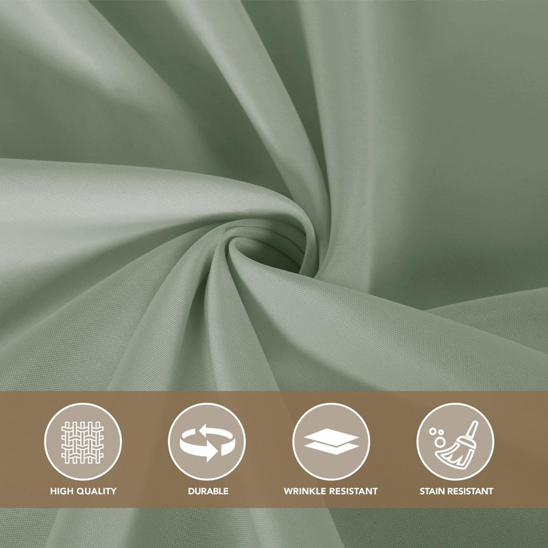 sancua Sage Green Tablecloths for 8 Foot Rectangle Tables, 8 Pack - Washable Polyester Fabric Table Cloth for Wedding Party, Birthday, Banquet Reception, 60x120 Inch