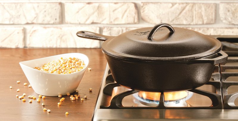 Lodge Pre-Seasoned Cast Iron Lid - Cast Iron Lid for Skillet, Grill Pan, Griddle, and Dutch Oven - 8 Inch