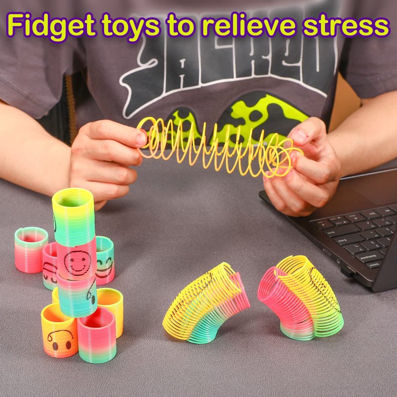 AZEN 32 Pcs Mini Spring Party Favors for Kids 3-5 4-8, Goodie Bags Stuffers for Birthday, Classroom Prizes Kids Prizes, Small Bulk Toys Gifts (4 Smile)