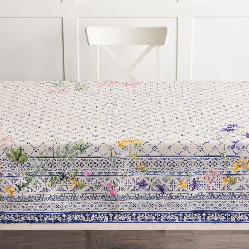 Maison d' Hermine Table Cloth Rectangle Table 100% Cotton 70 x 90 Inches Tablecloth Reusable Decorative for Dining Kitchen Room Farmhouse Home Gifts for Mothers Day Spring Summer - Faience