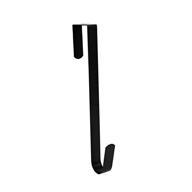ONESWI 10 Inch Wreath Hanger, Metal Over The Door Hooks for Christmas Decoration, Black