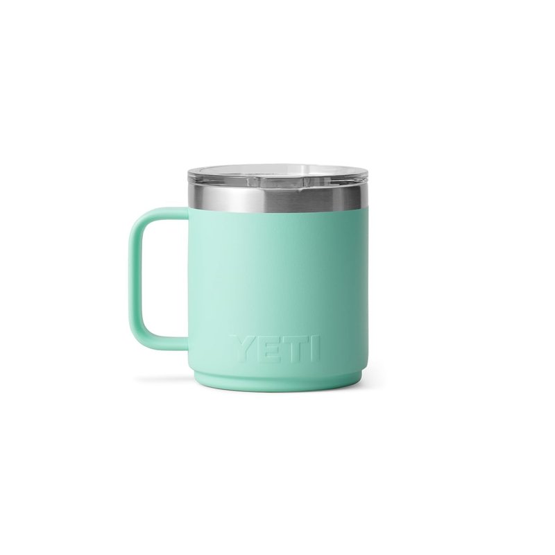 YETI Rambler 10 oz Ceramic Lined Stackable Mug, Vacuum Insulated, Stainless Steel with MagSlider Lid, Seafoam