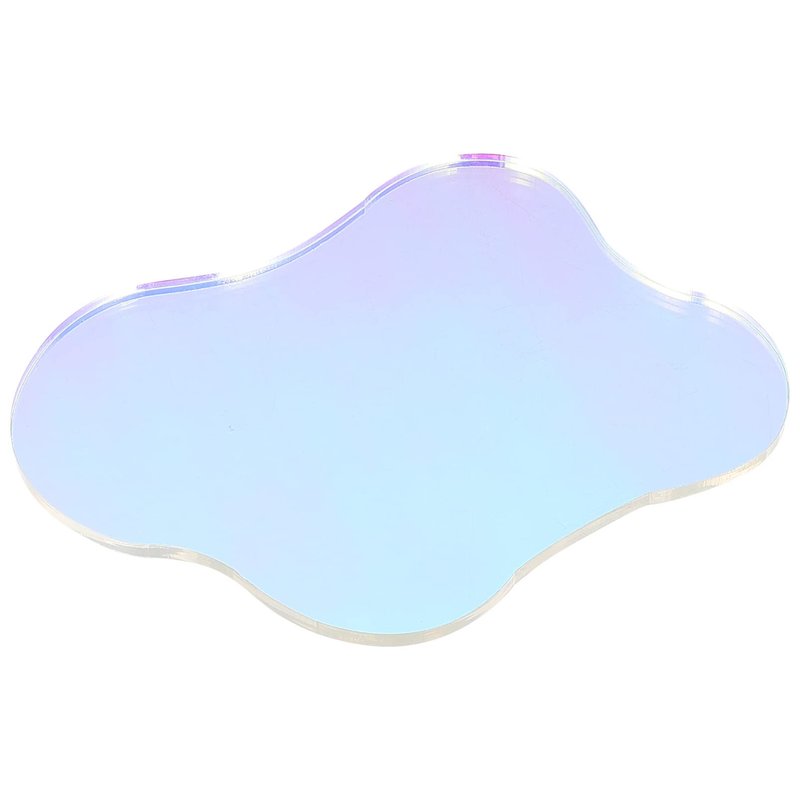 Acrylic Decorative Plate Coasters Irregular Clear Drink Coasters with Heat Insulation for Home Party Table Protection and Photography Prop