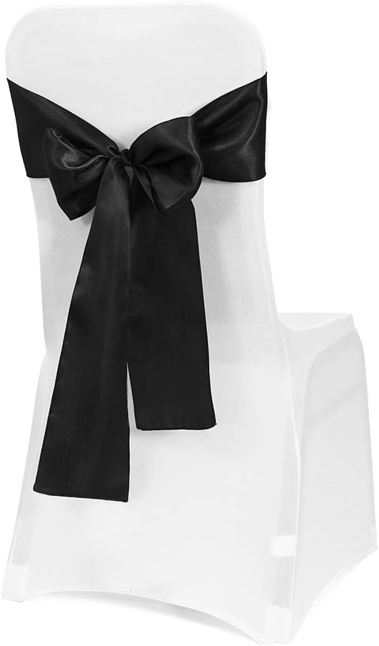 Obstal 10 PCS Satin Chair Sashes - Elegant Bows for Wedding & Event Decor | Universal Fit for Chairs