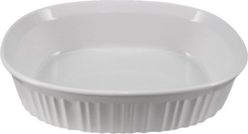 CorningWare French White Oval Ceramic Casserole Dish - 1.5qt/1.4L Bakeware Essential