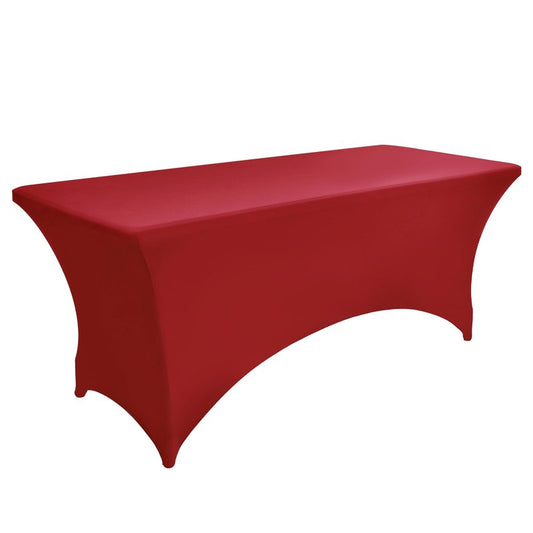 ZarzaaSik 2-Pack 8ft Spandex Table Covers for Rectangle Folding Tables - Washable Elastic Tablecloth - Ultimate Fitted Table Protector for Birthday Parties, Trade Shows, Banquet