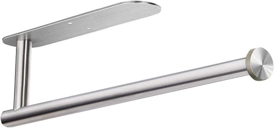 Skiennix Paper Towel Holder - Self-Adhesive Under Cabinet Design | Stainless Steel Finish