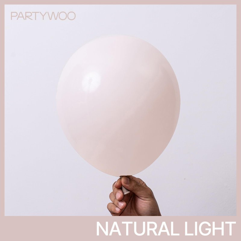 PartyWoo Beige Balloons 101pcs 12 Inch Boho Cream Ivory Neutral White Latex Balloons for Graduation Wedding Anniversary Engagement Bridal Shower Baby Shower Birthday Party Decorations White-F60