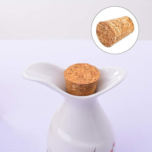 Owevvin 100 Pieces #7 Tapered Cork Plugs, Premium Blank Wine Corks Wine Stoppers Replacement Corks, 0.8 x 0.6 x 1 Inch