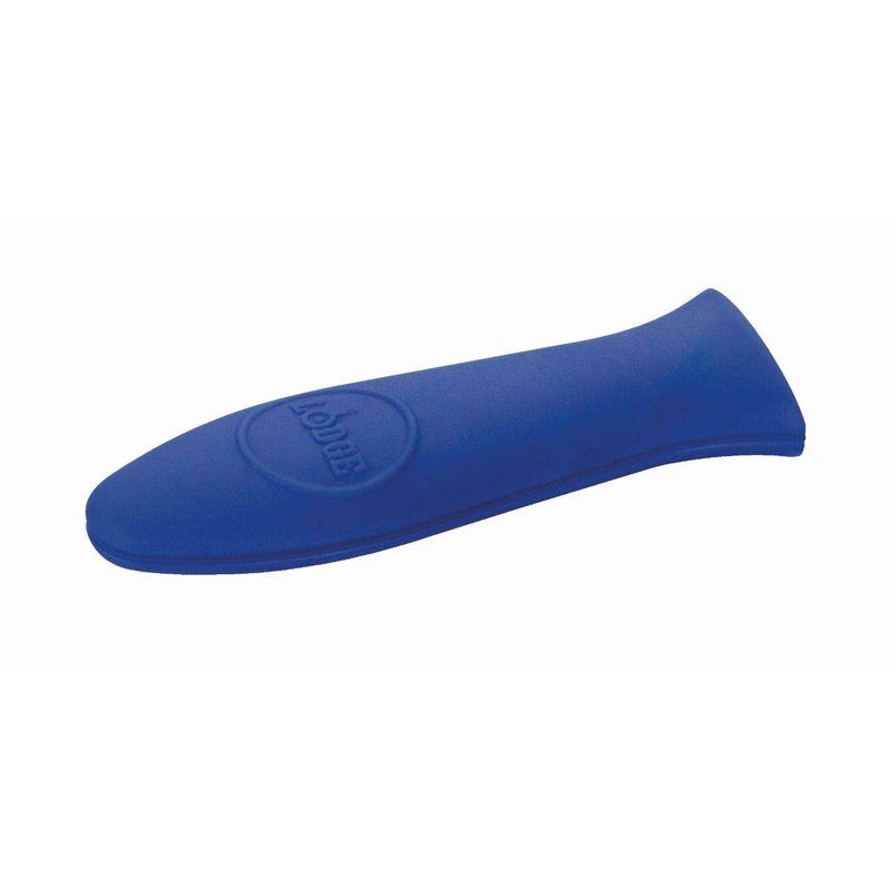 Lodge Silicone Hot Handle Holder - Dishwasher Safe Hot Handle Holder Designed for Lodge Cast Iron Skillets 9 Inches+ w/Keyhole Handle - Reusable Heat Protection Up to 500° - Blue