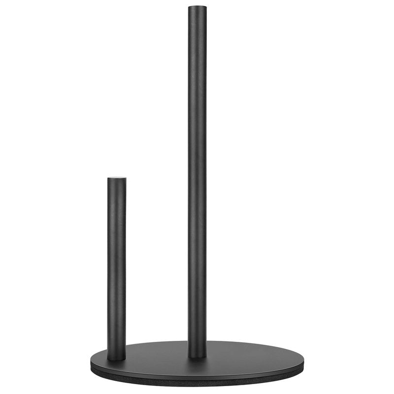 Paper Towel Holder, Standing Paper Roll Holder, Freestanding Paper Towel Holder with Weighted Base, Premium Stainless Steel Kitchen Roll Dispenser in Black
