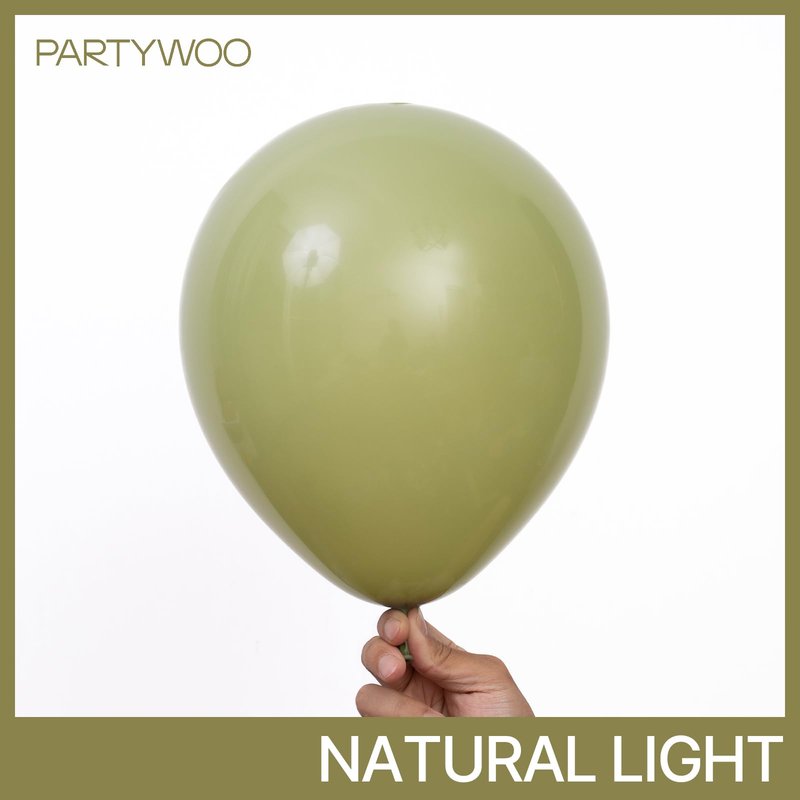 PartyWoo Sage Green Balloons 155pcs Different Sizes of 18 12 10 5 Inch Olive Boho Green Latex Balloon Arch Kit for Wedding Birthday Dinosaur Jungle Golf Football Theme Party Decorations Green-F11