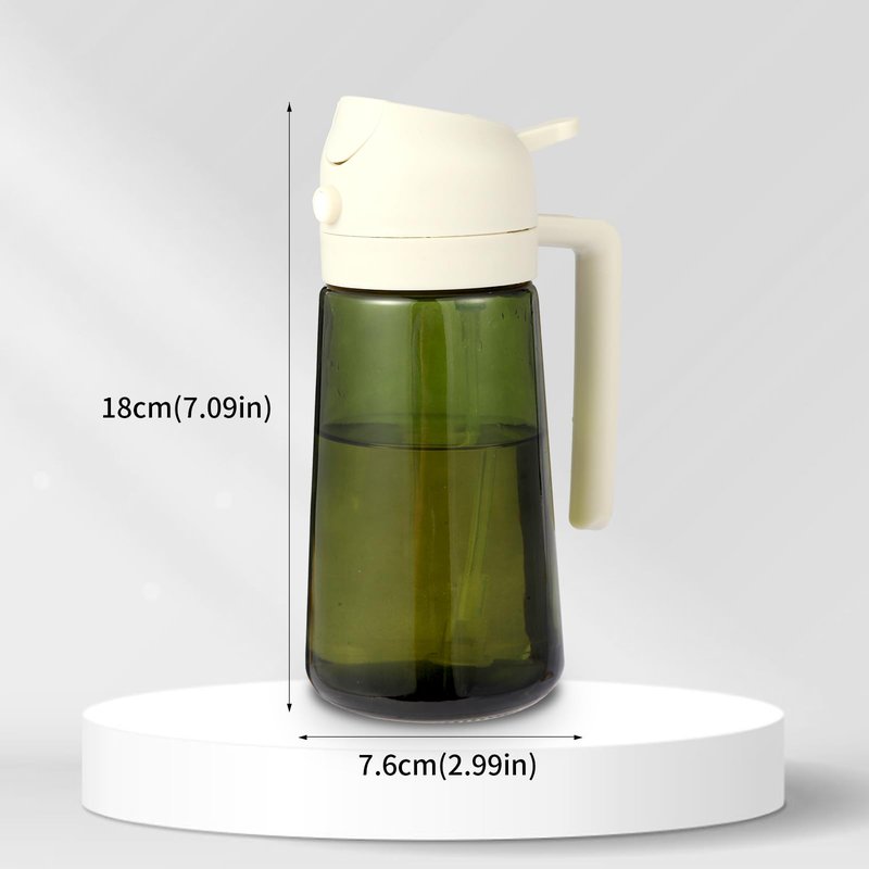 awddsv Upgraded 16oz Glass Olive Oil Sprayer (Green) – 2-in-1 No-Leak Spray & Pour Oil Dispenser for Air Fryer, Cooking, Salad & BBQ – Fine Mist, Easy Fill, Dishwasher Safe Kitchen Gadget