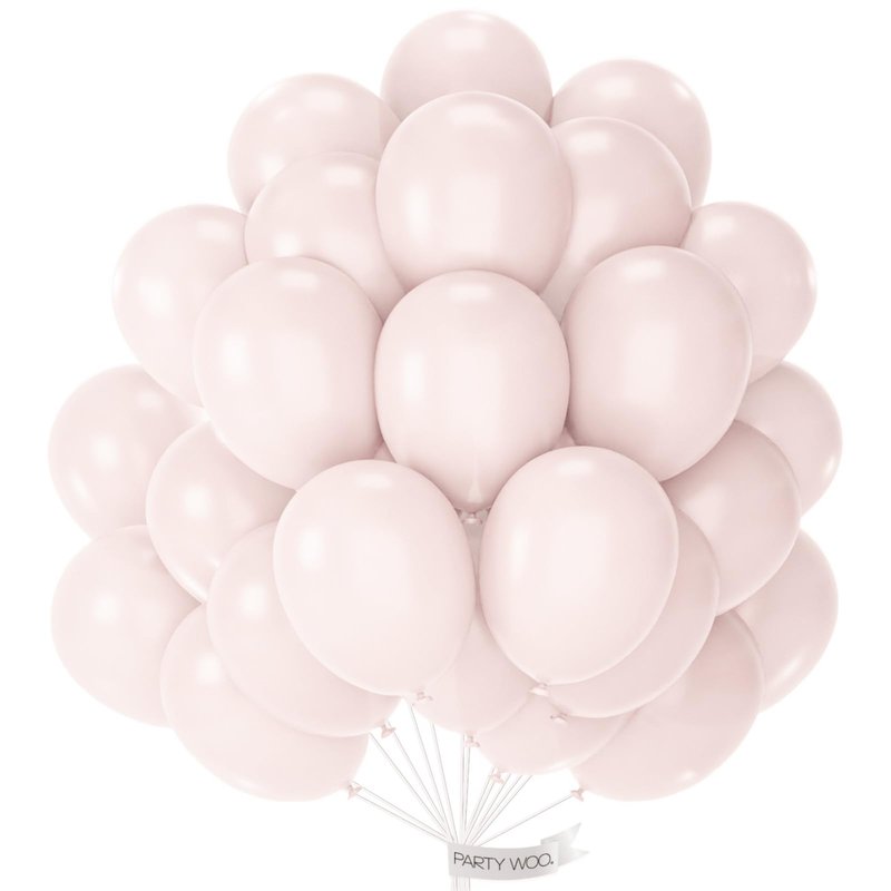 PartyWoo Beige Balloons 101pcs 12 Inch Boho Cream Ivory Neutral White Latex Balloons for Graduation Wedding Anniversary Engagement Bridal Shower Baby Shower Birthday Party Decorations White-F60