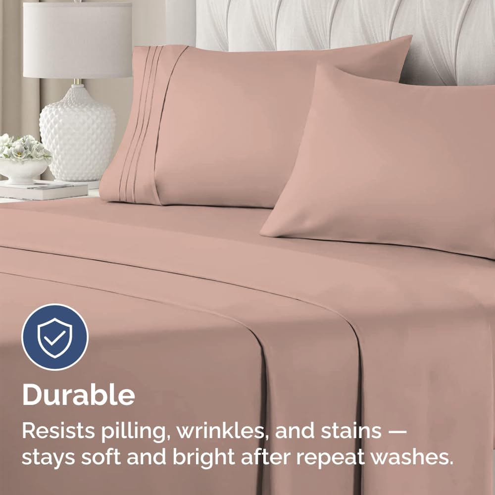 King Standard Pillow Cases by King - Ultra-Soft Hotel Quality Covers | Fade-Free & Wrinkle Resistant - Mauve - Set of 2