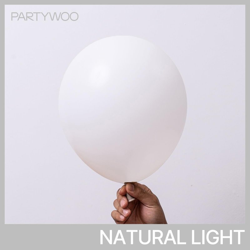 PartyWoo White Balloons 50 pcs 12 Inch Latex Helium White Cream Balloons for Wedding Baby Shower Birthday Bridal Shower Graduation Engagement Princess Anniversary Party Decorations White-Y13