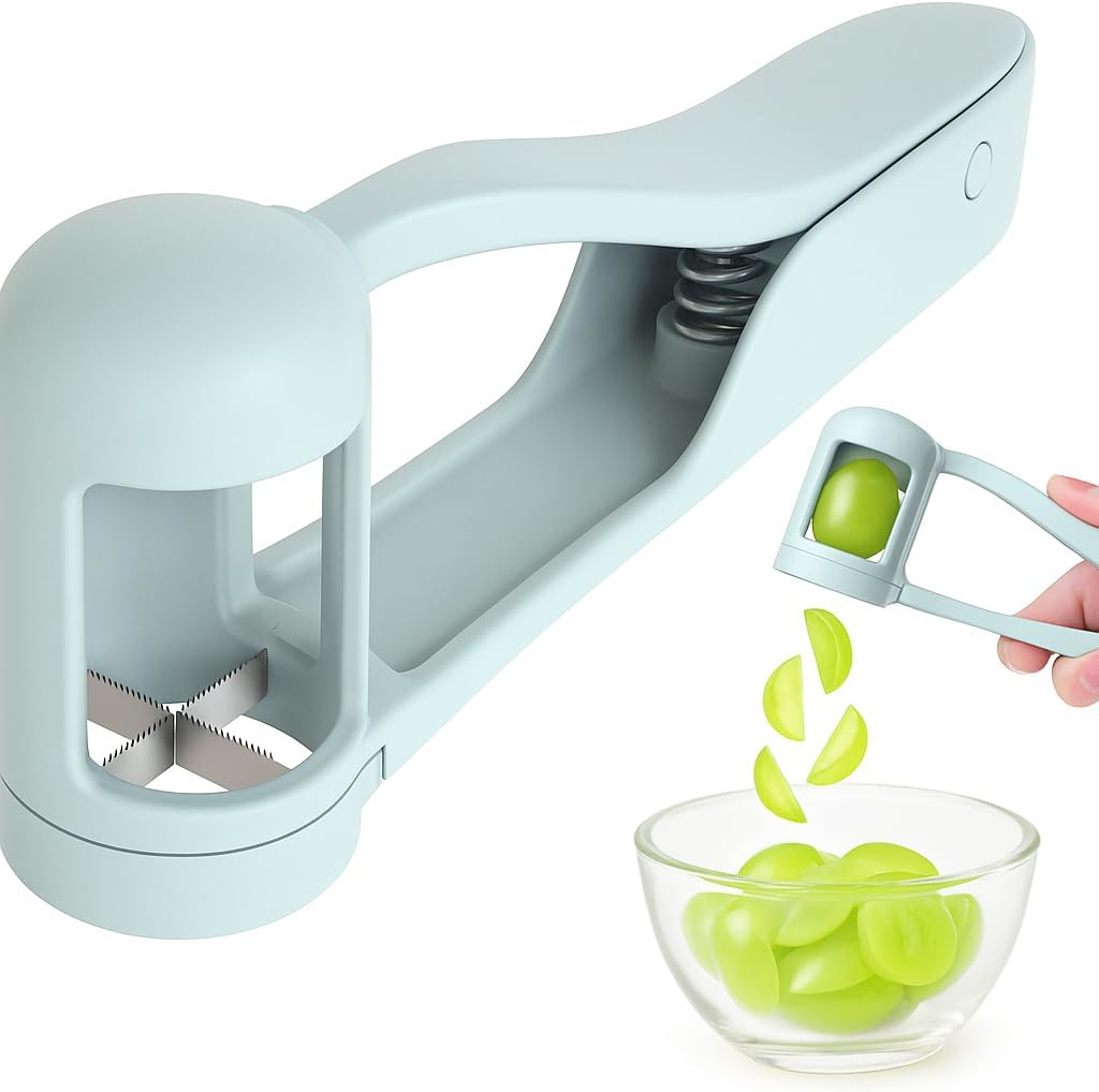 Skiennix Grape Cutter Tool - Safe Kitchen Fruit Slicer for Kids | Handheld Cutter for Small Fruits