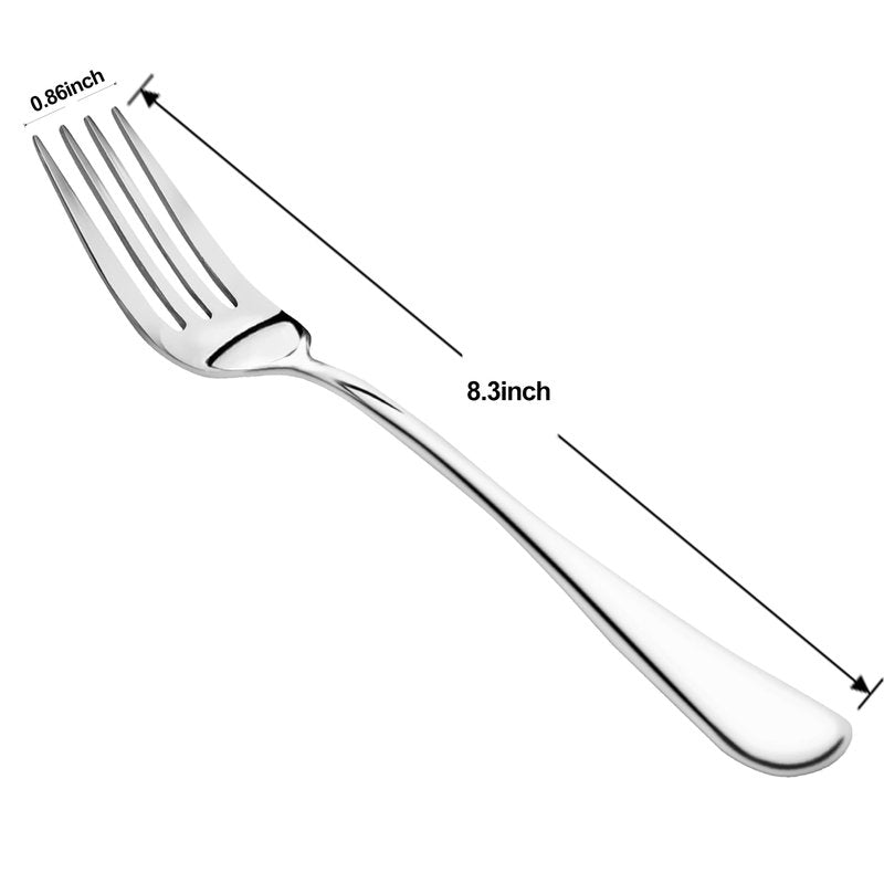 NICE KITCHEN 16 Pieces Dinner Forks Set,8" Forks,Food Grade Stainless Steel Dinner Forks,Fine Fork Set for Home,Kitchen,Restaurant,Mirror Polished and Dishwasher Safe