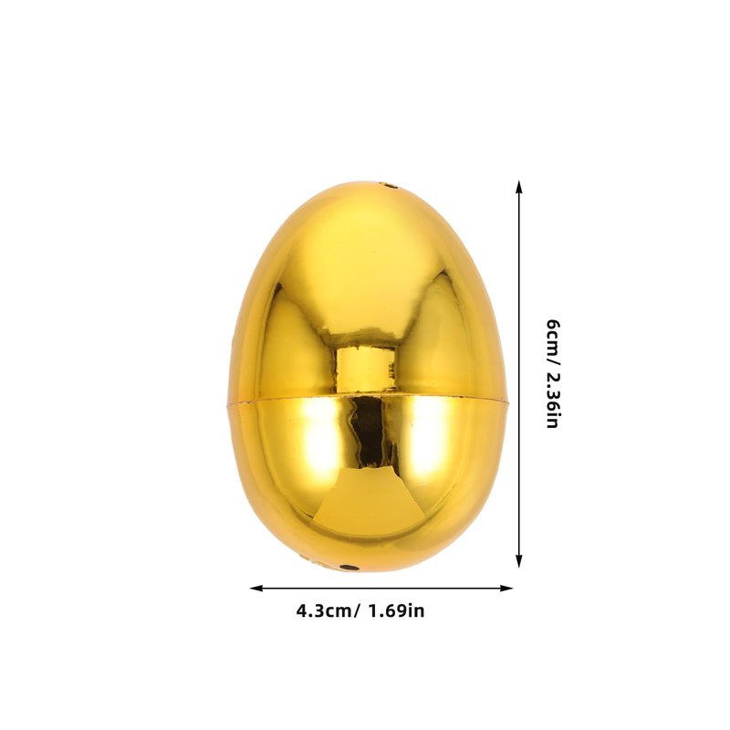 MAGICLULU 12pcs Bright Gold Easter Eggs, Fillable Plastic Empty Gold Egg for Hunt Basket Stuffers, Classroom Prizes Easter Party Decor, Easter Eggs Hunt Basket Stuffers Fillers