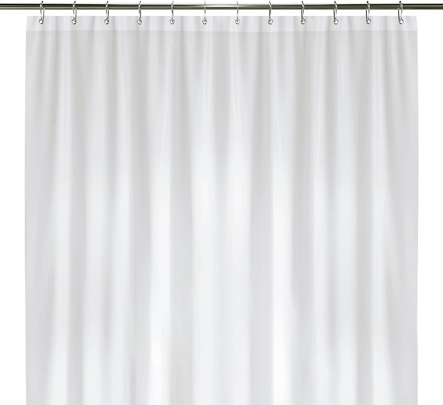 LiBa Waterproof Shower Curtain - Premium Non-Toxic PEVA with Rust-Proof Grommets | Heavy Duty White 72x84