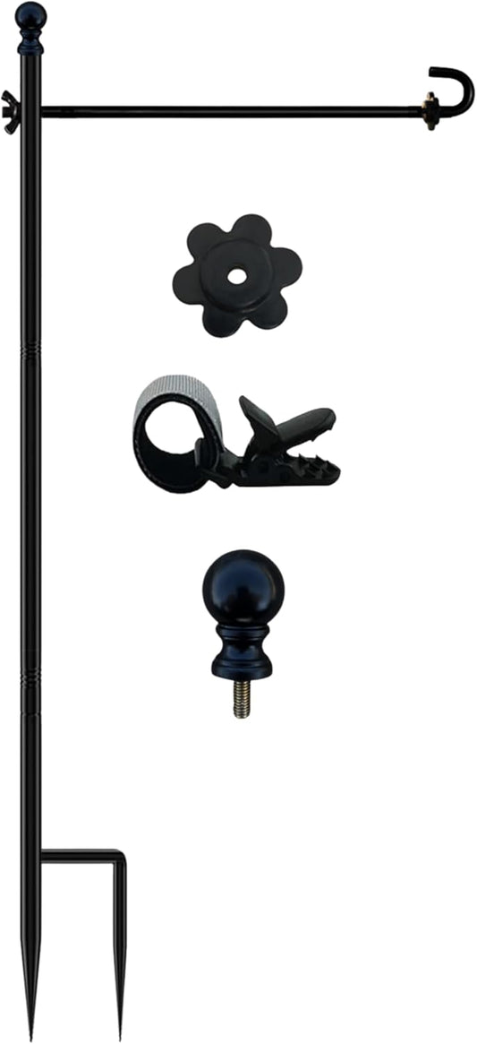 LCCBRO Garden Flag Holder Stand - Heavy Duty 12 x 18 Small Flag Holder for Yard & Garden