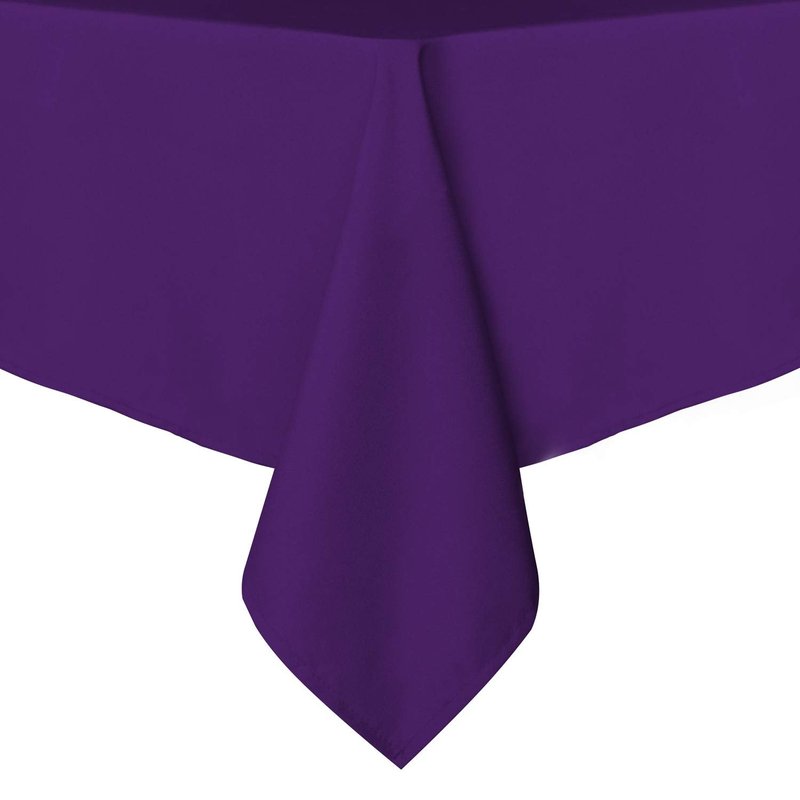 sancua Rectangle Tablecloth - 70 x 90 Inch - Stain and Wrinkle Resistant Washable Polyester Table Cloth, Decorative Fabric Table Cover for Dining Tables, Buffet Parties and Camping, Purple