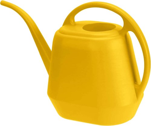 Fasmov 1-Gallon Plastic Watering Can - Durable Yellow Design for Easy Plant Care