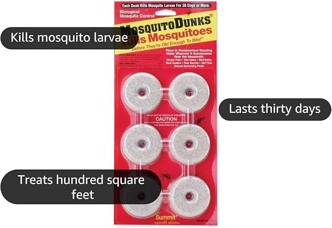 Summit Mosquito Dunks - Effective 2-Pack Natural Larvicide for Mosquito Control